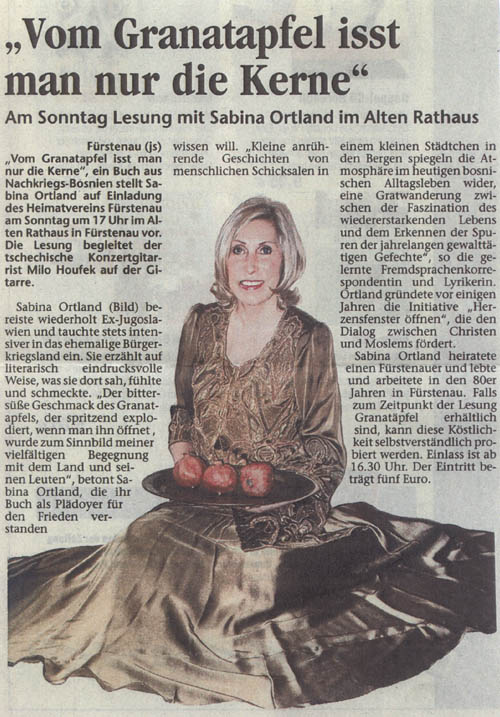 Sabina Philippa Ortland, Bersenbrücker Kreisblatt